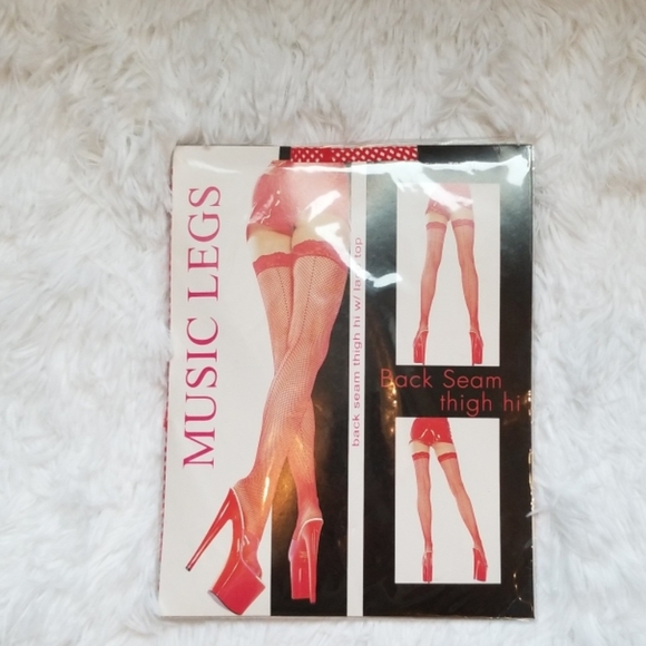 Fishnet Thigh-Hi w/ Back Seam - Picture 1 of 2